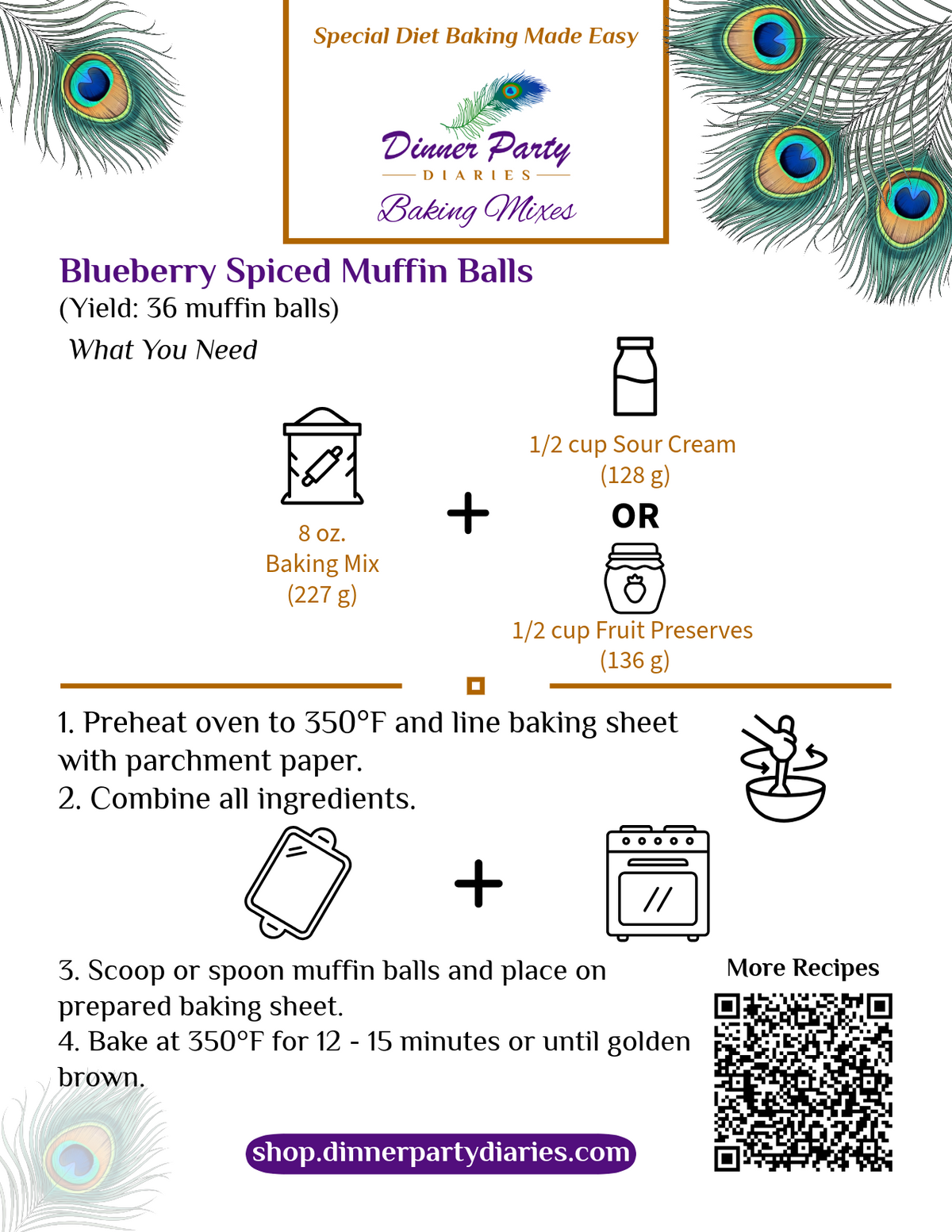 Blueberry Spiced Muffin Ball Baking Mix